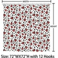 thumbnail image 3 of jafea Valentines Shower Curtains for Bathroom Love Heart Shower Curtain Valentine''s Day Leopard Print Bathroom Decor Washable Durable Fabric Shower Curtains 72''''x72'''', 3 of 5