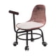 thumbnail image 3 of Taburete bajo móvil con ruedas y asiento con pasamanos, estructura de metal, juguete educativo, silla giratoria para niños con ruedas Rosa, 3 of 9