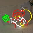 thumbnail image 2 of Santa Claus Neon Sign - Colorful LED Neon Light for Wall Decor, Bedroom or Cafe Bar - Christmas Neon Sign for Kids Room C82, 2 of 3
