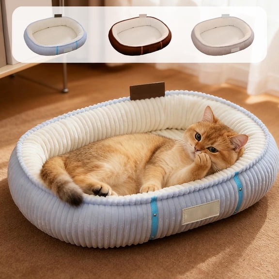 Dog Beds Winter Double-Layer Insulated Washable Dog Bed Plushy Cats Bed With Integrated Sleeping Area Cats Bed Pad All-Season Small Dog Bed