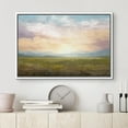 thumbnail image 2 of PixonSign Framed Canvas Print Wall Art Sunset Sky Rustic Grass Field Nature Wilderness Illustrations Fine Art Decorative Farmhouse/Country Relax/Calm/Cozy Multicolor Zen for Bedroom - 16"x24" White, 2 of 5