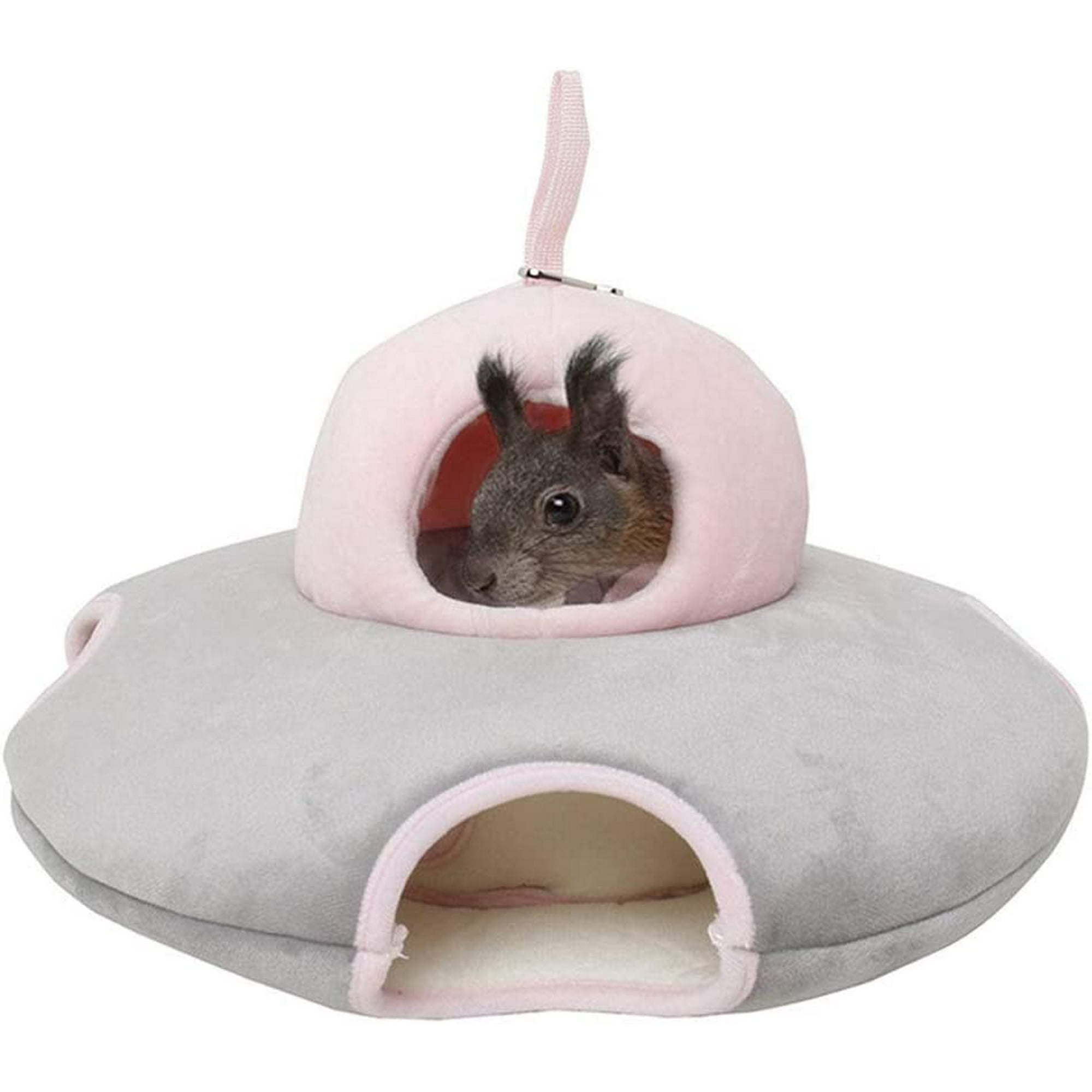 Warm Small Pet Bed Flying Saucer Hamster Nest Cute Rat House Hammock Sugar Glider Cage Accessories Bed for Gerbil Degu Golden Bear Hedgehog Small