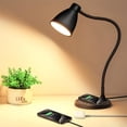 thumbnail image 1 of Lámpara de escritorio LED BOHON con puertos de carga USB C+A y cargador inalámbrico, 1 of 5