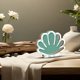 thumbnail image 4 of Organizador decorativo de madera con diseño de concha marina natural, con temática playera, para joyas, baratijas y decoración del hogar, 4 of 6