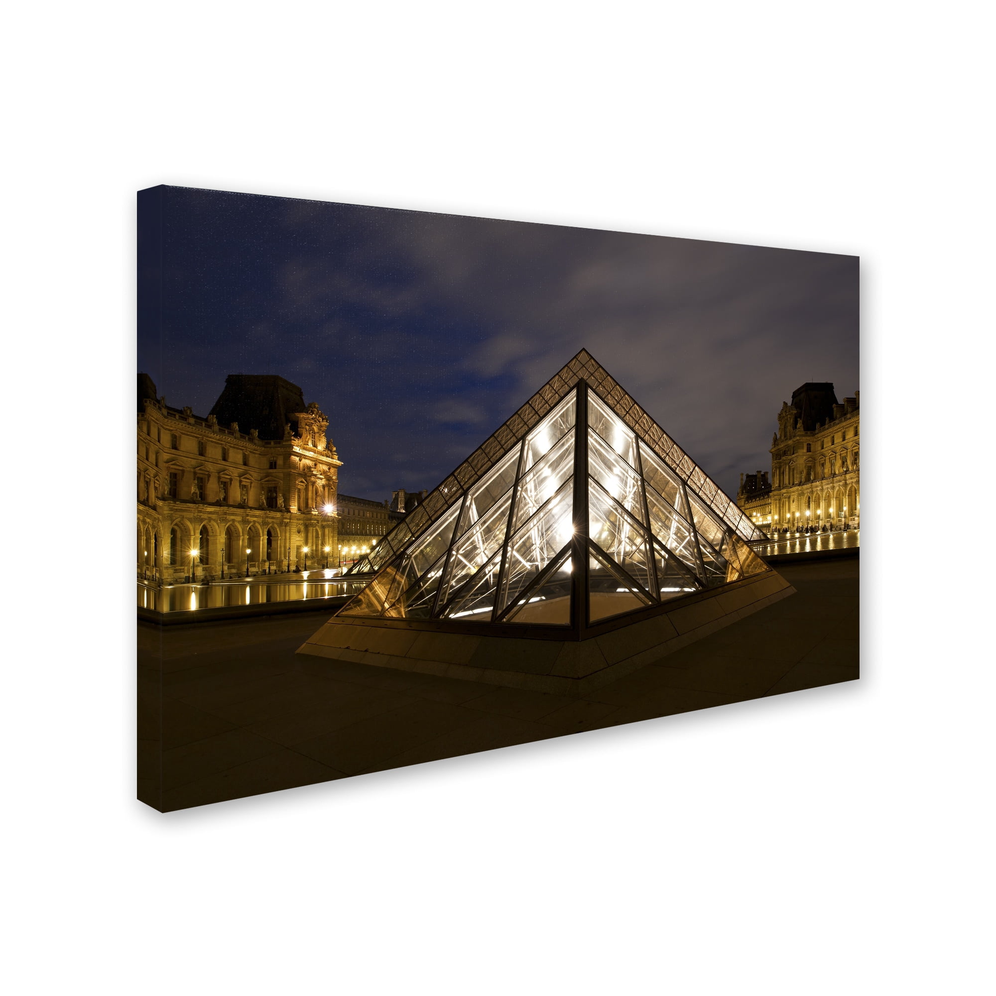 Trademark Fine Art "Louvre Pyramid" Canvas Art by Michael Blanchette Photography