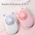 thumbnail image 3 of kurtrusly Mini Fan USB Rechargable Cooling Fan Handheld Portable Low Noize Pink-Kitten, 3 of 9