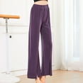 thumbnail image 6 of Plebaso Yoga Gym Pants for Women Casual Solid Color High Waist Split Wide Leg Pants Women's Loose Athletic Pants, 6 of 7