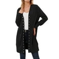 thumbnail image 4 of Women Button Down Solid Color Cardigan, 4 of 7
