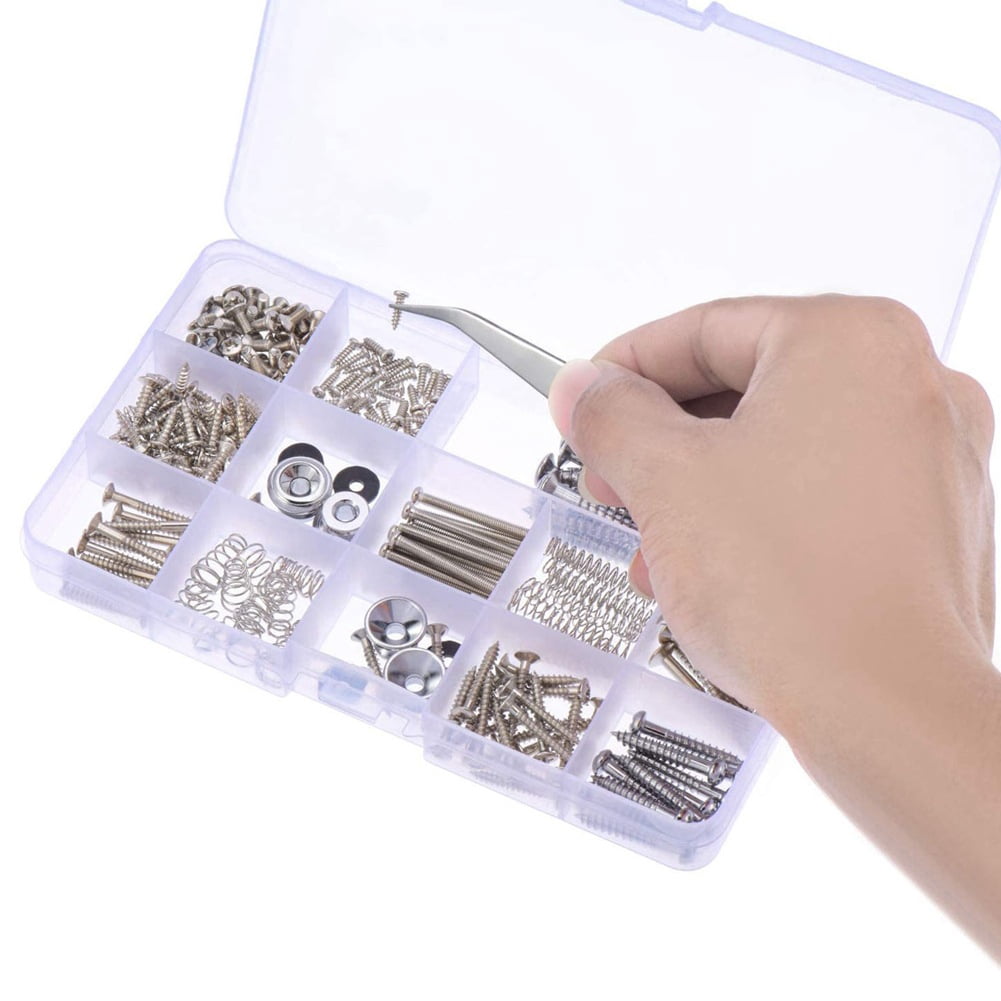 Stainless Steel Electric Guitar Screw Kit Tool With Springs For Electric Guitar Bridge Pickup Pick Guard Tuner Switch Neck Plate Accessories