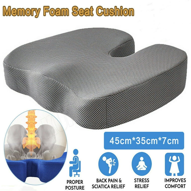 Soft Hip Support Pillow, Memory Foam Seat Cushion Ergonomic, Reduce  Sciatica Hemorrhoid Tailbone Back Pain Chair Cushions 