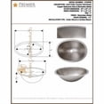 thumbnail image 4 of Premier Copper Products Lo19fen 19" Oval Under Counter Hammered Copper Bathroom - Nickel, 4 of 4