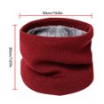 thumbnail image 3 of Qarigey Bufandas de punto cálidas Unisex para hombre y mujer, bufandas de punto elásticas gruesas, calentador de cuello para niños, bufanda Sombreros vino tinto, 3 of 6