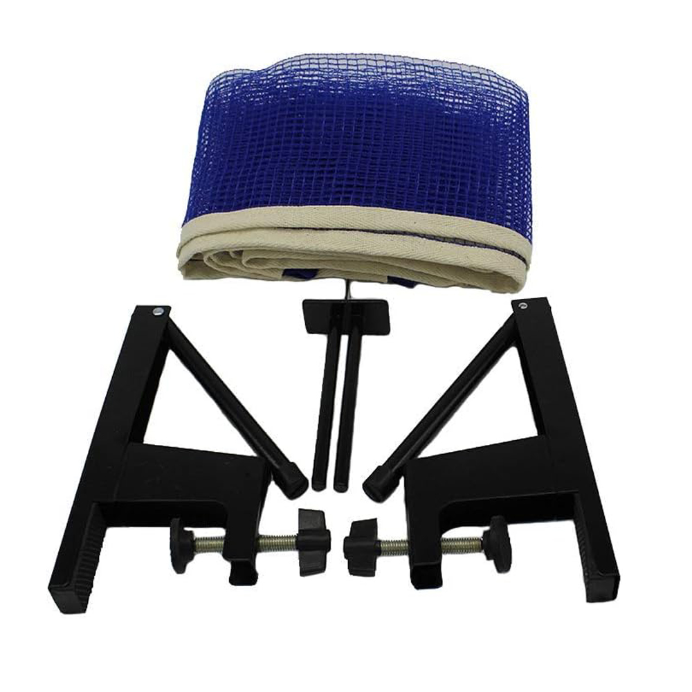 KHAMPA Portable and Easy Set Up 120" Four Way Ping Pong Kit, Blue