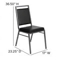 thumbnail image 3 of Flash Furniture HERCULES Series Square Back Stacking Banquet Chair in Black Vinyl with Silvervein Frame, 3 of 5