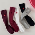 thumbnail image 3 of Lumtrix Knee High Socks For Girls Cotton School Uniform Long Socks With Cute Embroidery For Daily Wear, School Uniforms, Dance Light Gray XL, 3 of 4