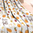 thumbnail image 3 of Happy Fall Pattern Blanket,Comfortable Soft Lamb Wool Throw Blanket,All Season,Warm Lightweight Blankets for Sofa Bed Couch Living Room Chair,40"x50", 3 of 4