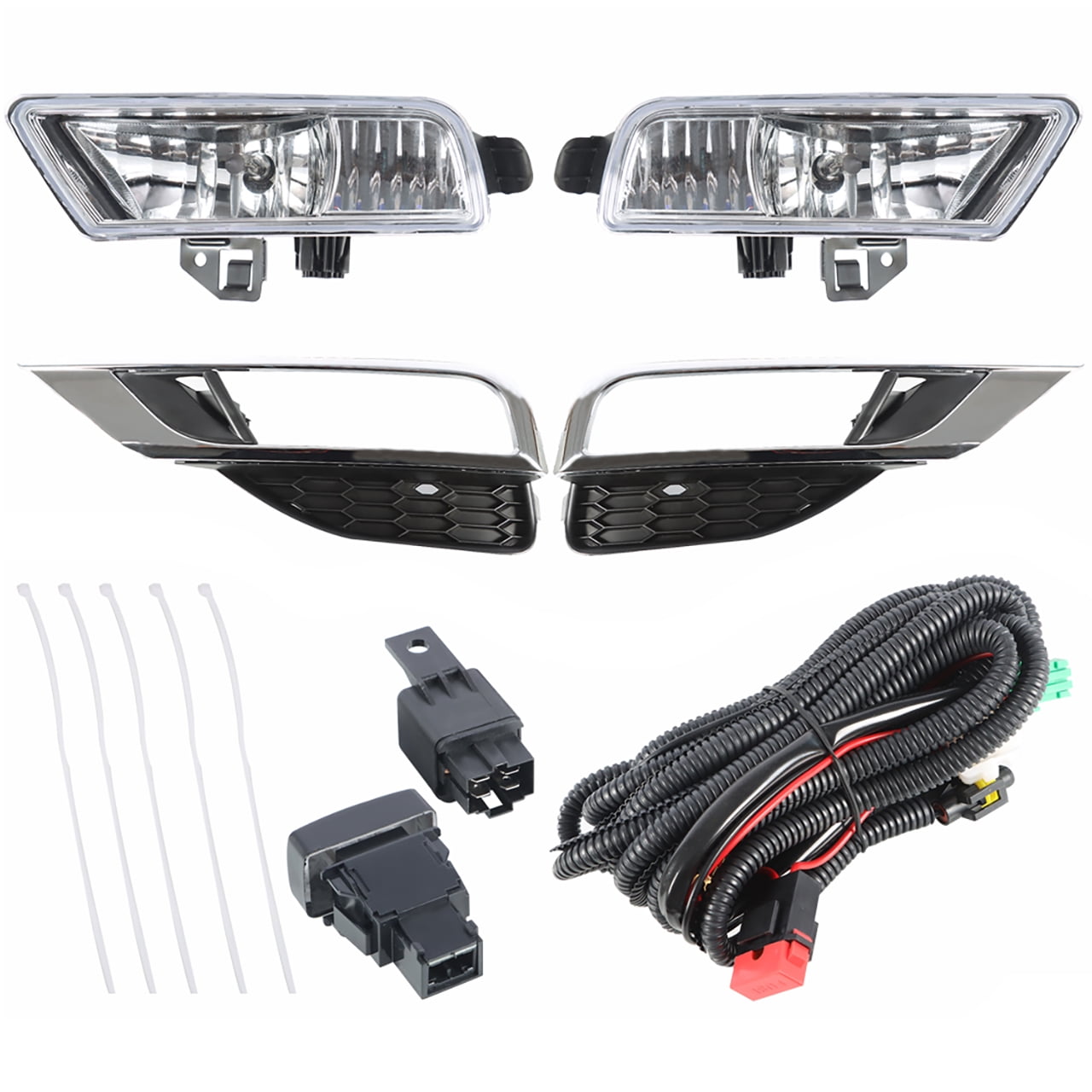 labwork Pair of Fog Light Lamp Assembly HO2593140C HO2592140C Fit for 2015 2016 Honda CR-V, Front Left & Right