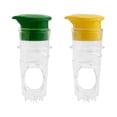 thumbnail image 1 of 2pcs Manual Lemon Juice Squeezing Plastic Citrus Juicer Fruit Pouring Tool Yellow + Green, 1 of 4