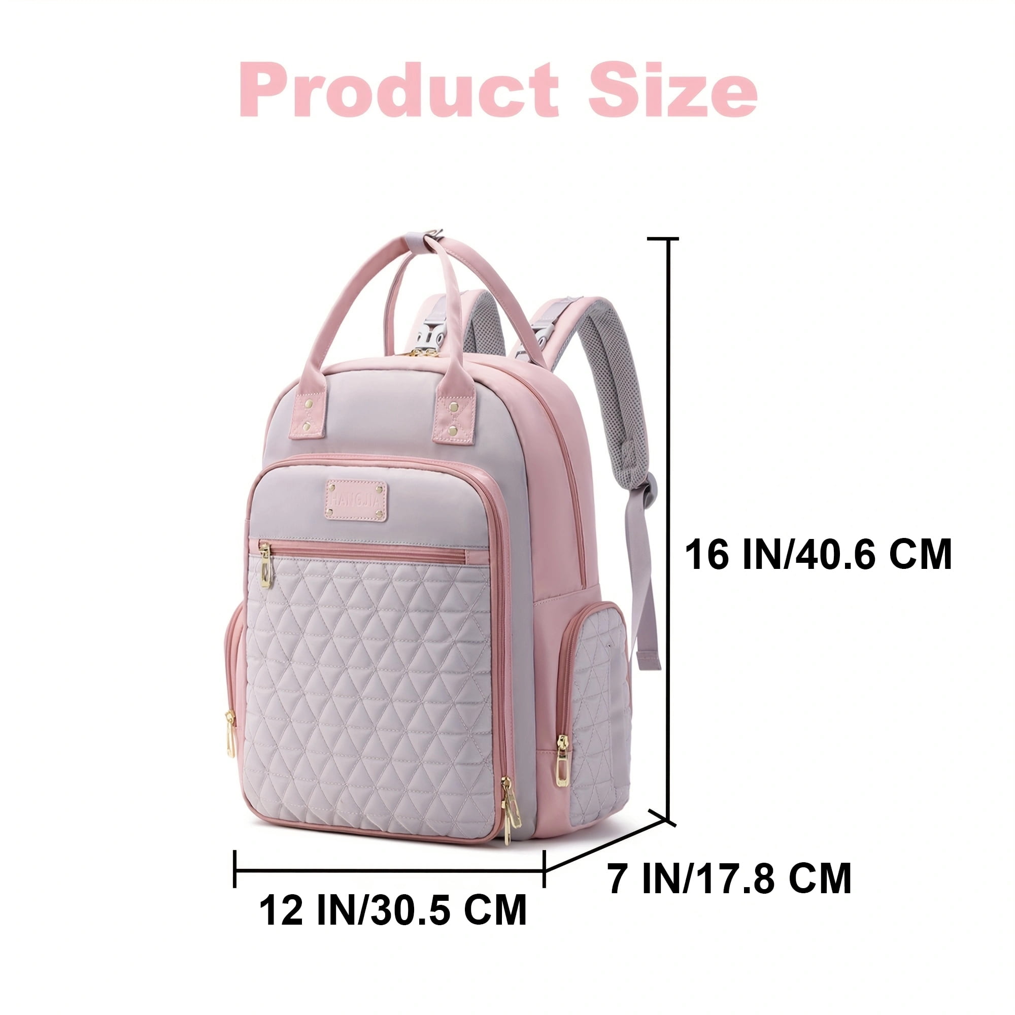 AGUDAN Baby Diaper Backpack Mommy Nappy Bag Multifunction Travel Maternity Bag 12x7x16IN