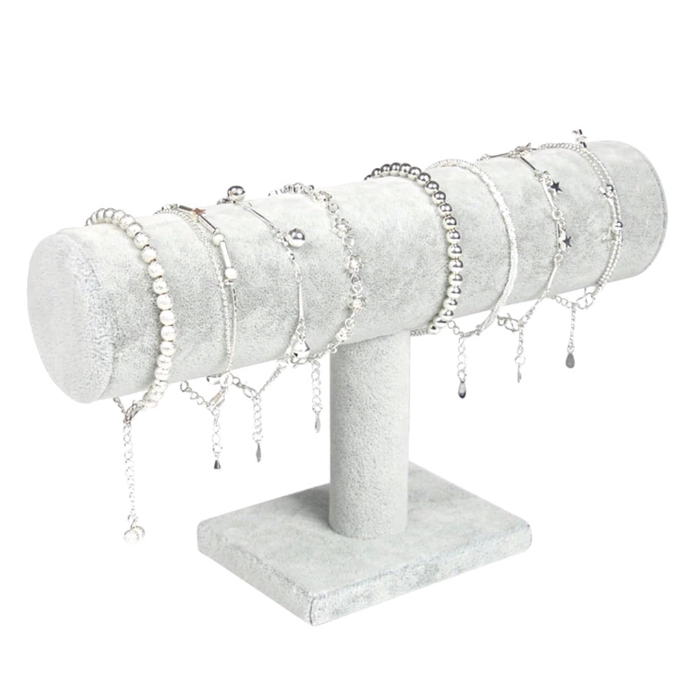 Zelikovitz 3-Tier Bracelet Holder Watch Necklace Bangle Jewelry Display  Stand White PU - Zen Merchandiser
