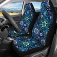 thumbnail image 3 of Pzuqiu Car Seat Covers Easy to Install Polyester, Compatible with Car Interiors Car Seats, for Trucks Sedans, Blue Floral Mandala, 3 of 10