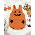 thumbnail image 4 of Halloween Baby Clothes 3M 6M 9M 12M 18M  Pumpkin Rompers Baby Knitted Romper Onesies Fall Warm Sweater Newborn Onesie Outfits, 4 of 10