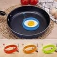 thumbnail image 4 of Anillos de huevo de silicona, 4 pulgadas, apto para alimentos, revestimiento antiadherente, huevos fritos, panqueques, sándwiches de desayuno, anillo de muffin de huevo, azul, 4 piezas, 4 of 5