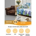 thumbnail image 5 of Blue Hydrangea Floral Couch Cover, Spring Butterfly Watercolor Flower Oversized Sofa Cover Blanket for 3 Cushion Couch, Sectional Sofa Slipcover Furniture Protector for Living Room Bedroom 71''x150'', 5 of 9