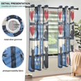 thumbnail image 3 of Yayeee Window Curtains Light Filtering 63"x52" Grommet Panel Pair Home Living Room Decor, Black Cats and Hearts, 3 of 7