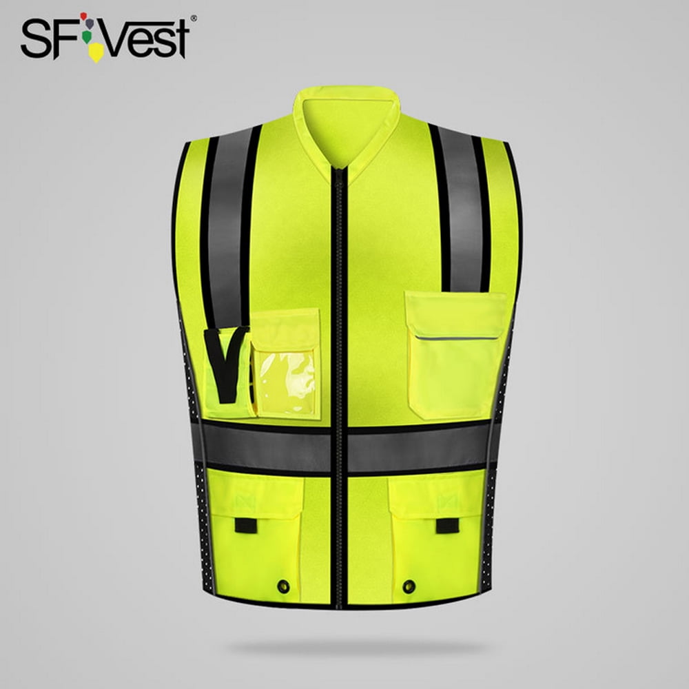 Details about   Hi Vis Safety Vest High Visibility Jacket Waistcoat Security Reflective Comfy 