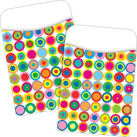 UPC: 0704068038295 | Barker Creek Disco Dots Peel & Stick Library Pockets 60/Set BC3829