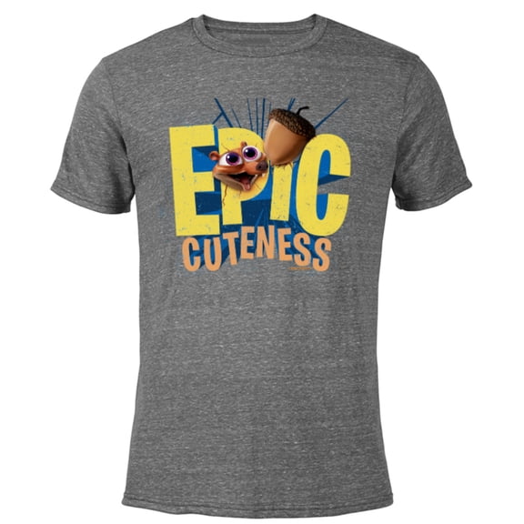 Ice Age Scrat Epic Cuteness - Short Sleeve Blended T-Shirt for Adults - Customized-Dark Heather