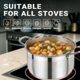 thumbnail image 6 of 8 Quart Stainless Steel Stock Pot with Visible Lid Heavy Duty Nonstick Cookware, 6 of 7