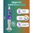 thumbnail image 3 of Lámpara Liquid Motion Elomavapa LED violeta de 16 pulgadas con control remoto, 3 of 8