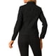 thumbnail image 3 of Chaqueta de ante sintético con cuello de solapa y bolsillos con solapa para mujer INSPIRE CHIC, 2XL, negra, 3 of 7