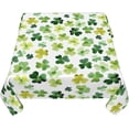 thumbnail image 2 of St.Patrick''s Day Tablecloth Square 60x60 Inch,Green Shamrock Table Cloth,Stain Resistance Polyester Spring Table Covers for Kitchen Dining,Small Tablecloth for Parties Picnic, 2 of 6