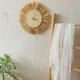 thumbnail image 4 of Reloj de pared grande de estilo nórdico con agujas de paja, hecho a mano, 4 of 5