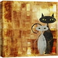 thumbnail image 2 of IDEA4WALL Framed Canvas Wall Art Black and White Cat on Orange Grunge Canvas Print Funny Animal Modern Wall Art Kid Room Decor Relax for Living Room, Bedroom, Office -, 2 of 5