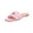 Slipper - Pink, variant on Slides for Women Summer Open Toe Flat Sandals Beautiful Botanical Floral Print Wide Strap with Elegant Metallic Buckle Hardware Casual Beach Vacation Shoes