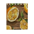 thumbnail image 4 of Lemon Slices Leaves Curtains Black Out 63 Inch Length Curtains for Sliding Glass Doors Bedroom Living Room 2 Panels Set, 4 of 5