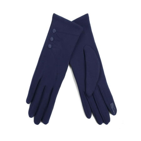 Ladies’ Smartphone Accessible Winter Gloves with Button