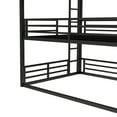 thumbnail image 4 of Generic Queen over Full XL over Queen Metal Triple Bunk Bed - Heavy-Duty Steel Frame with Safety Guardrails & Noise-Reduced Design for Space-Saving Shared Bedrooms, Black Finish, 4 of 9