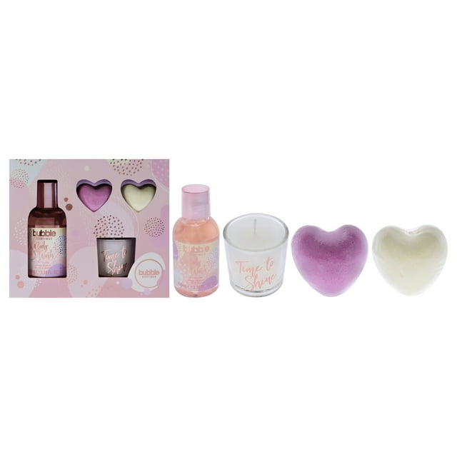 Bubble Boutique Relax and Bath - Empaque ecológico de Style and Grace para mujeres - 4 jabones corporales de 3.38 oz, 2 jabones de baño de 0.71 oz, vela de 1.06 oz