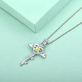 thumbnail image 5 of Starchenie Rose Cross Necklace 925 Sterling Silver Heart Crucifix Pendant November Topaz Birthstone Jewelry for Women, 5 of 6