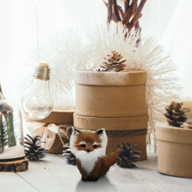 Xihbxyly En Venta Animales de Imitación, Zorros Pequeños, Colgantes, Adornos, Juguetes, Manualidades, Artículos para Festivales