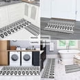 thumbnail image 5 of Black Geometric Triangle Gear Pattern Kitchen Rugs Sets Of 2,Anti Fatigue Kitchen Mat Rugs Non Slip Washable,Decorative Kitchen Floor Mats for Kitchen,Sink,Laundry,17"x30"+17"x47", 5 of 7