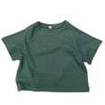 thumbnail image 1 of Zpanxa T-Shirts pour Garçons Couleur Unie Été Mince Manches Courtes Décontracté Col Rond Haut en Coton 4 Ans, 1 of 5