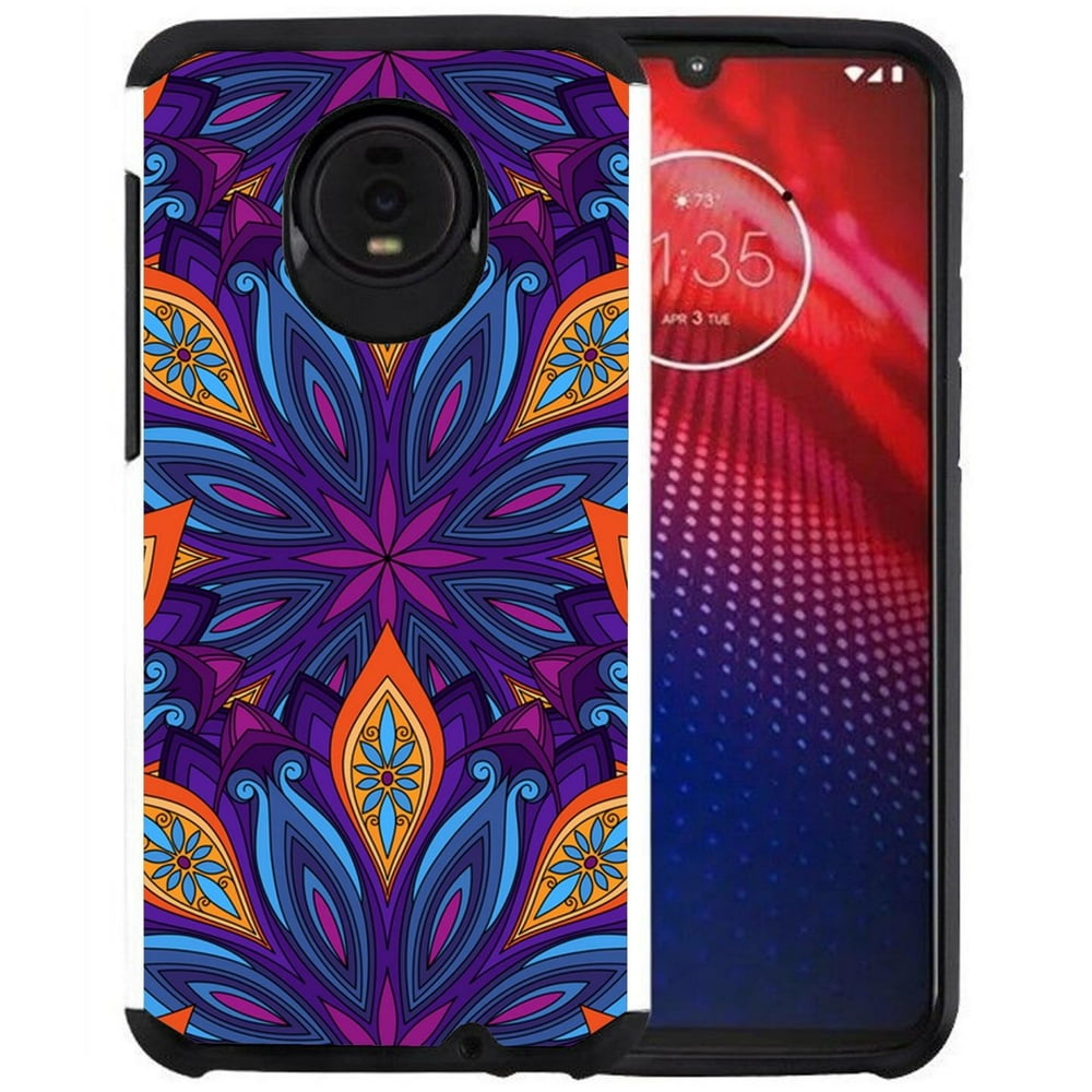Motorola Moto Z4 Phone Case - Colorful Design Hybrid Armor Case ...