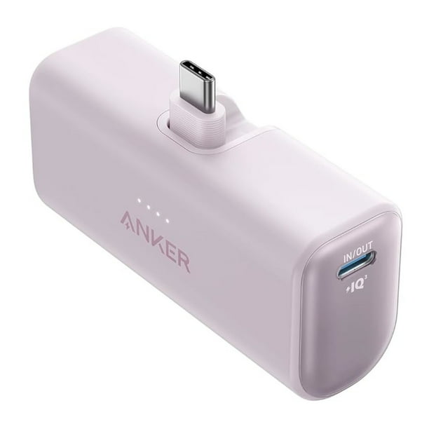 Power Bank Nano USB-C Plegable Anker 5000 mAh 22.5W Violeta