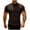 Brown, variant on Maean Workout Tee for Mens Short Sleeve Muscle Shirt Gym Athletic Tees Breathable Stretchy Comfy Tshirts